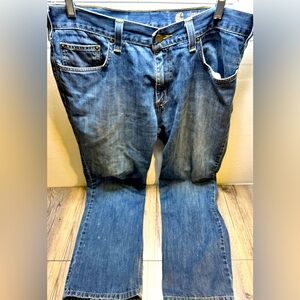 Carhartt Men’s Work Jeans Size 36 Blue Denim 36X30 Relaxed Fit Straight.